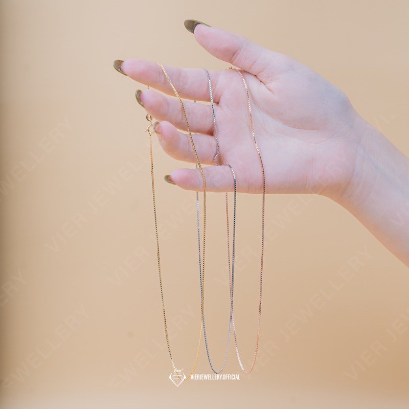 Vion S925 Necklace 1mm rantai kalung italy Perak