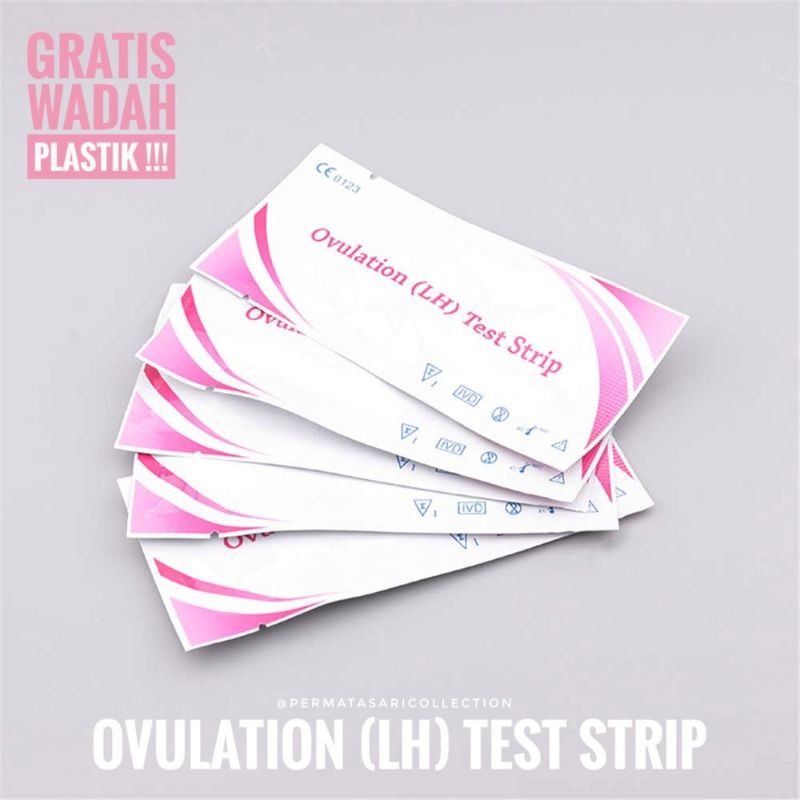 Ovulation LH Test Strip Pack Alat Tes Ovulasi Kesuburan Masa Subur Wanita Pink Ovutest Femometer