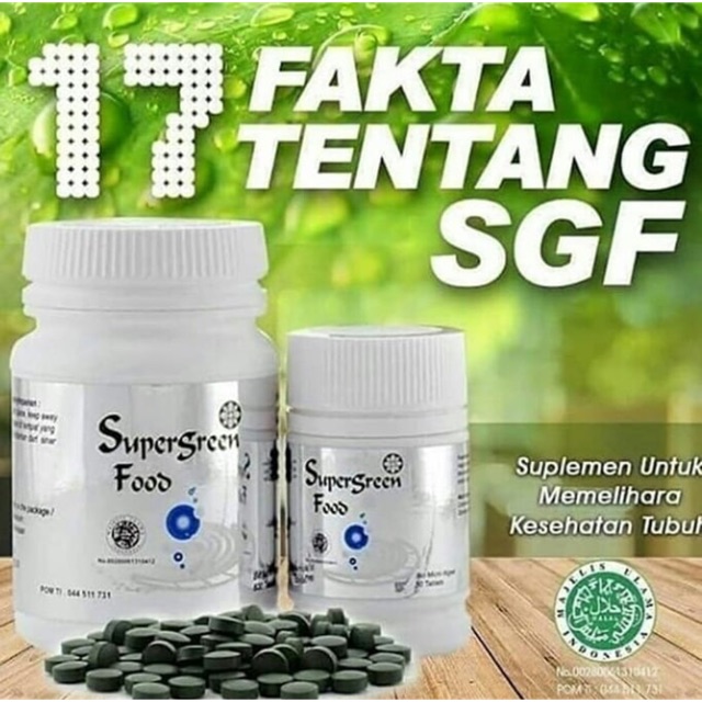 SuperGreenFood SGF kk indonesia 300 tablet
