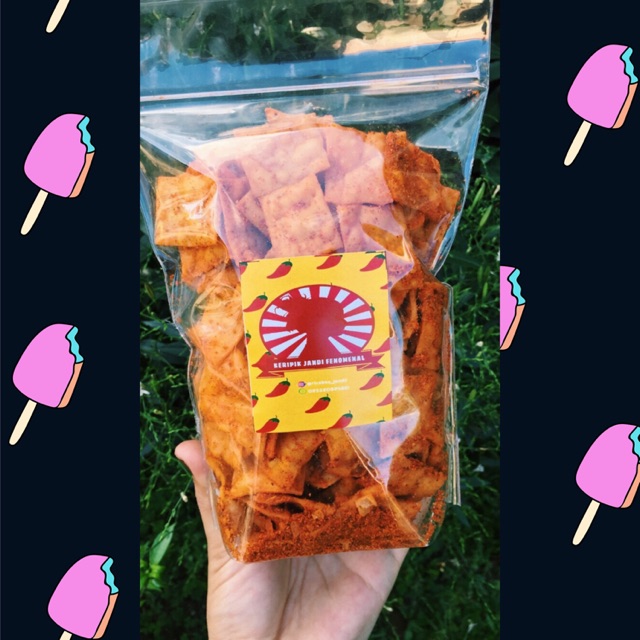 

Keripik pangsit balado pedas