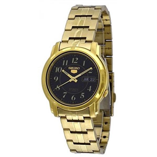 Seiko 5 SNKL96K1 Automatic Gold Coating Bracelet | Jam Pria SNKL96