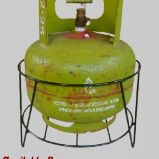 tatakan rak tabung gas 3 kg melon aksesoris dapur pengaman tabung gas kompor gas