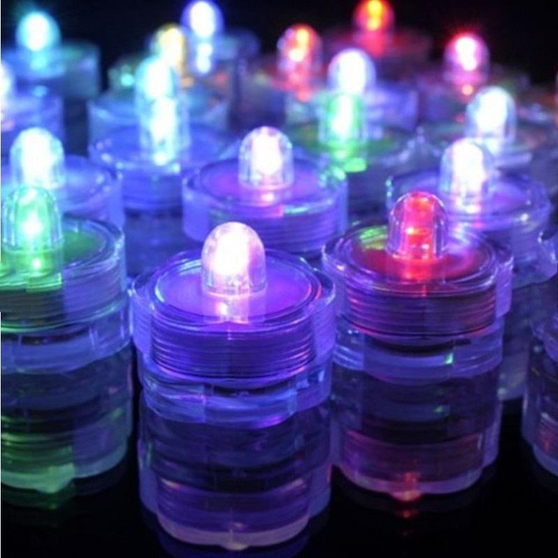 Creative LED Waterproof  Candle Lights Submersible LED NightLight / Romantic Flameless Flickering Smokeless Decorative Candle Lamp /  LED Tea Light / Electronic Fake Candle For Home Christmas Fish Tank Lamp Party Bar Birthday Wedding Scene Decoration Lamp