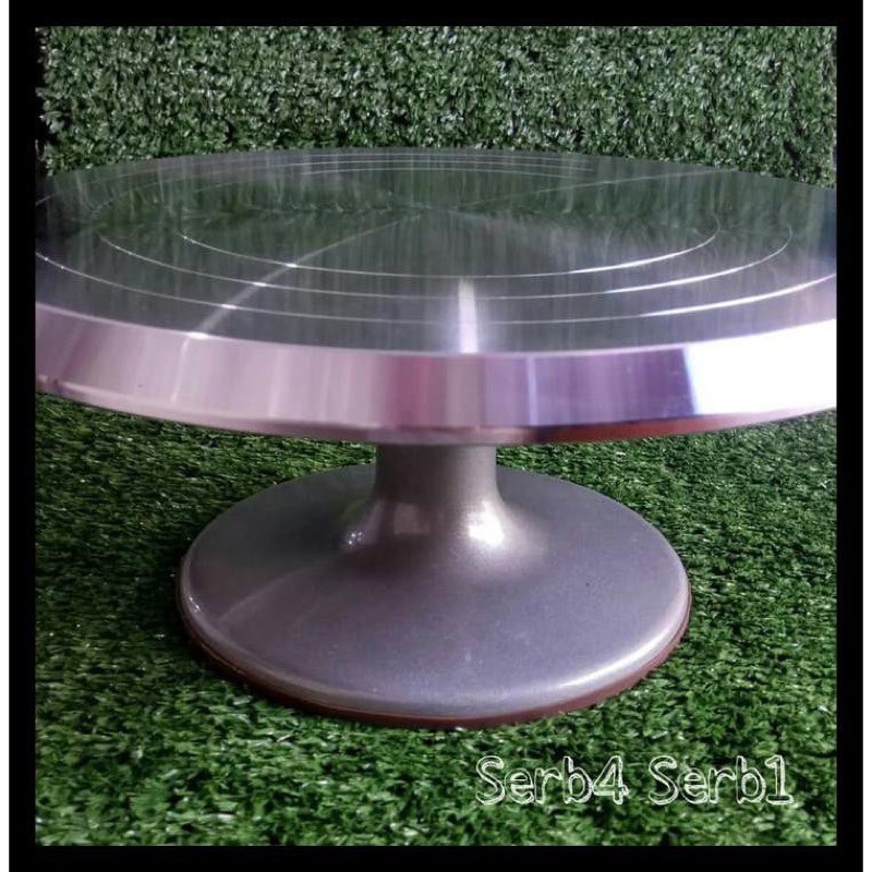 

meja putar impor cake turntable import stainless tebal
