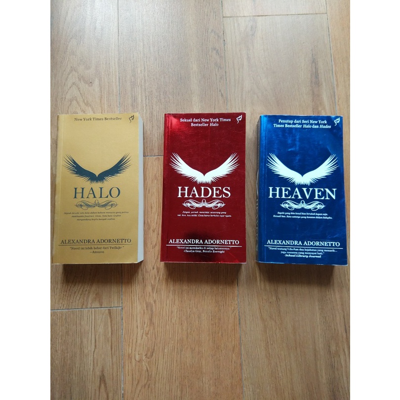 [INDONESIA] BUKU NOVEL HALO TRILOGI - HALO - HADES - HEAVEN - ALEXANDRA ADORNETTO [ORIGINAL]