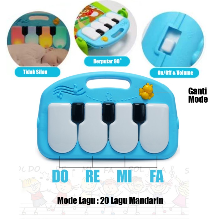 Baby Gym / Baby Gym Musical / Baby Gym playmat / Baby Gym Musical Set Musik Bayi Playmat Matras / Playgym Mainan Bayi / Baby Gym Musik bayi Playmat bayi musik mainan piano Edukasi 1 set / Baby Gym Musical / Baby Gym