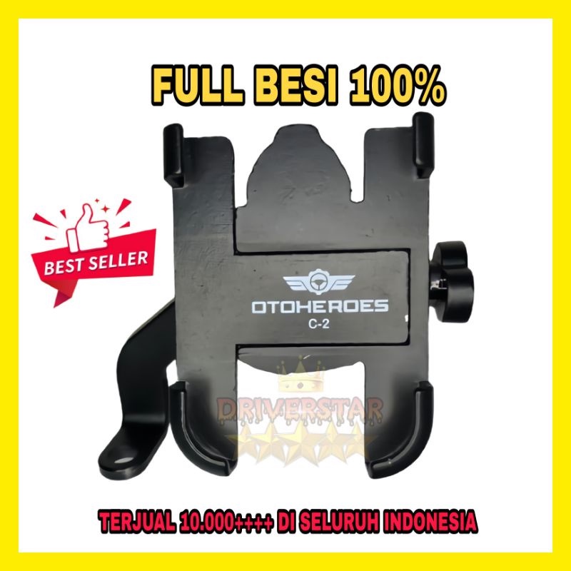 Holder OTOHEROES Holder Hp Motor Spion Universal Full Besi