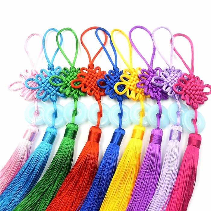 GROSIR Tassel Merah Gantungan GIOK Tali Merah Imlek Murah Hiasan Sincia Tinsel Tali Kepang Harga Grosir Termurah