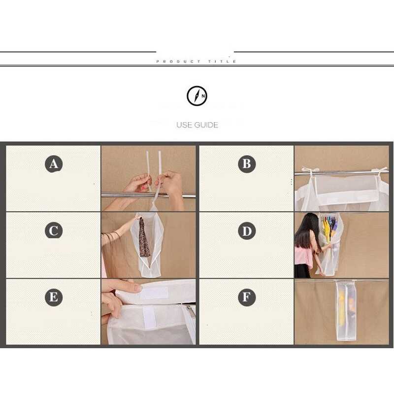 YIXIN PEVA Cover Pakaian Anti Debu Cloth Organizer 60x50x110cm - PE1