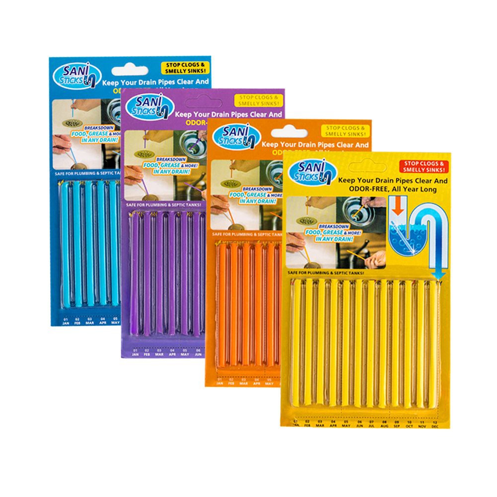 Sani Stick Drain Pembersih Pewangi Wastafel Saluran Air Mampet Toilet Pipa Wastafel Drain Sticks WC WARNA RANDOM