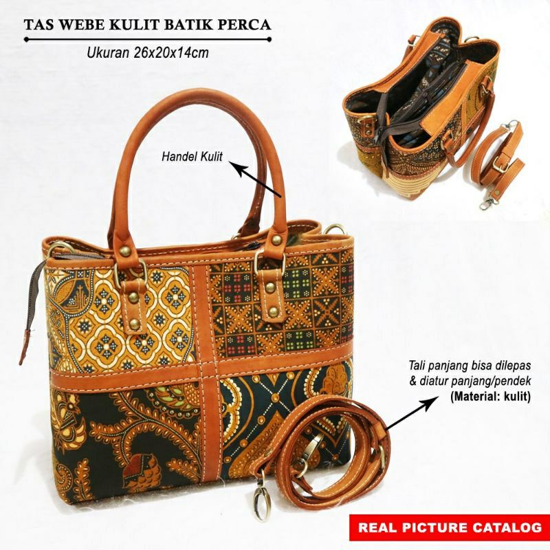 Djogja Craft Tas Kulit WB Batik Perca