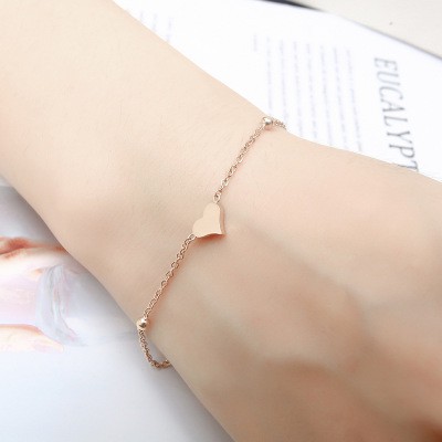 Gelang Korea Titanium Fashion Love Forever Putih Silver Rose Gold - BB479