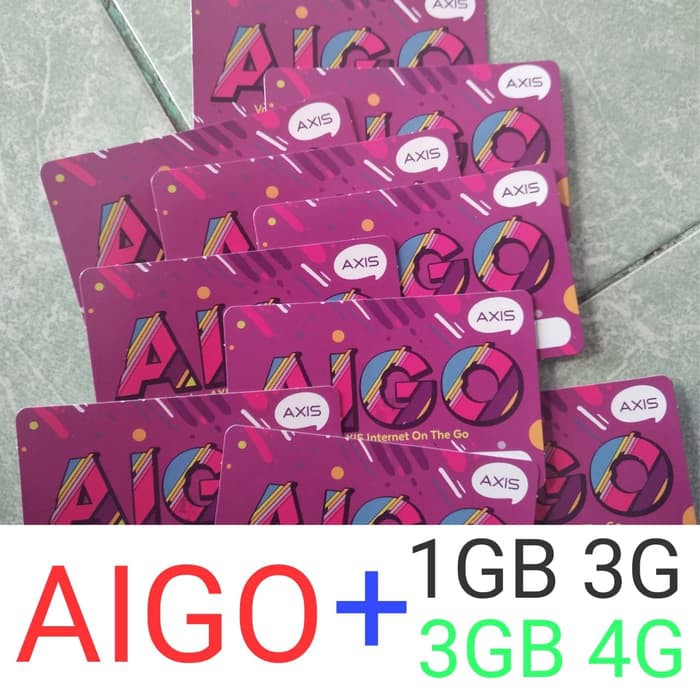 VCR Axis aigo 4G KUOTA 4GB (1GB 3G/4G + 3GB 4G)