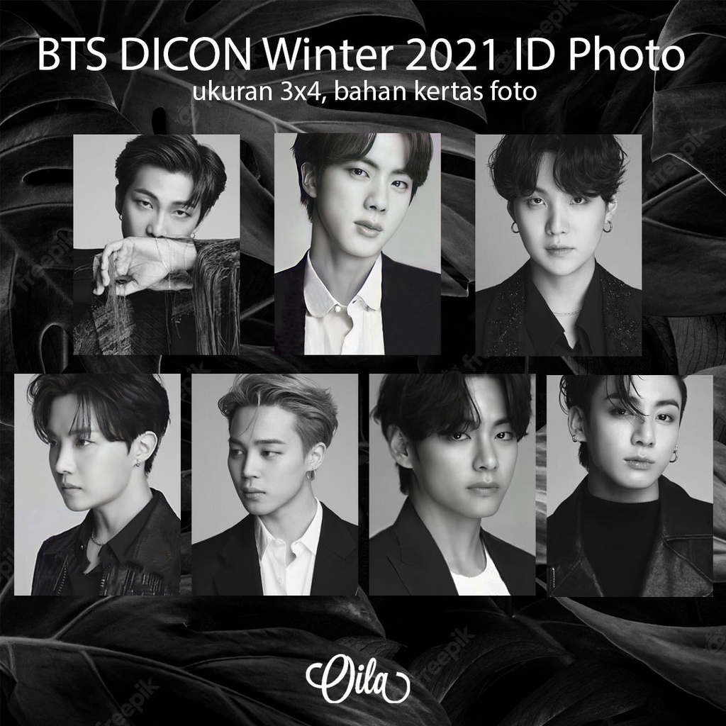 BTS id photo DICON winter 2021 ukuran 3x4 cm foto Bangtan idp003