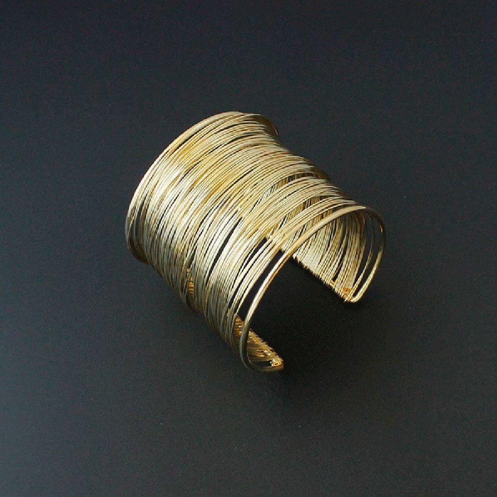 Preva Gelang Metal Open Bangle Open Gelang Lebar Cuff Bangle