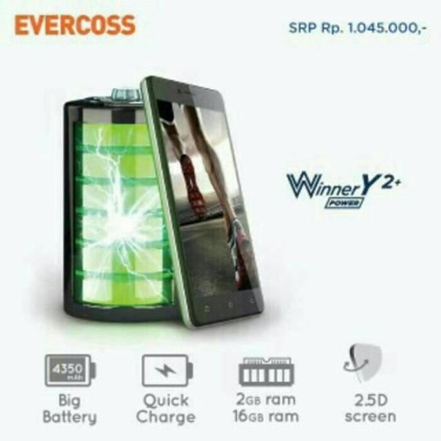 Evercoss R50a Winner Y2 5 Inch Ram 2gb Big Battery 4350 Mah Garansi Resmi Shopee Indonesia