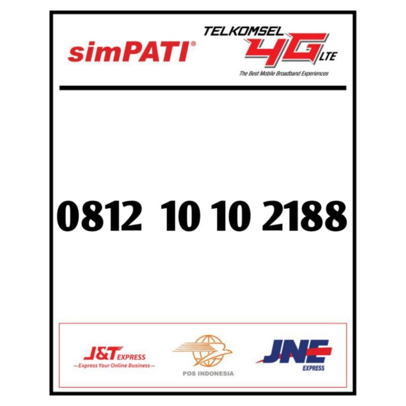 Nomor Cantik simpati  LTE 0812 1010 2188