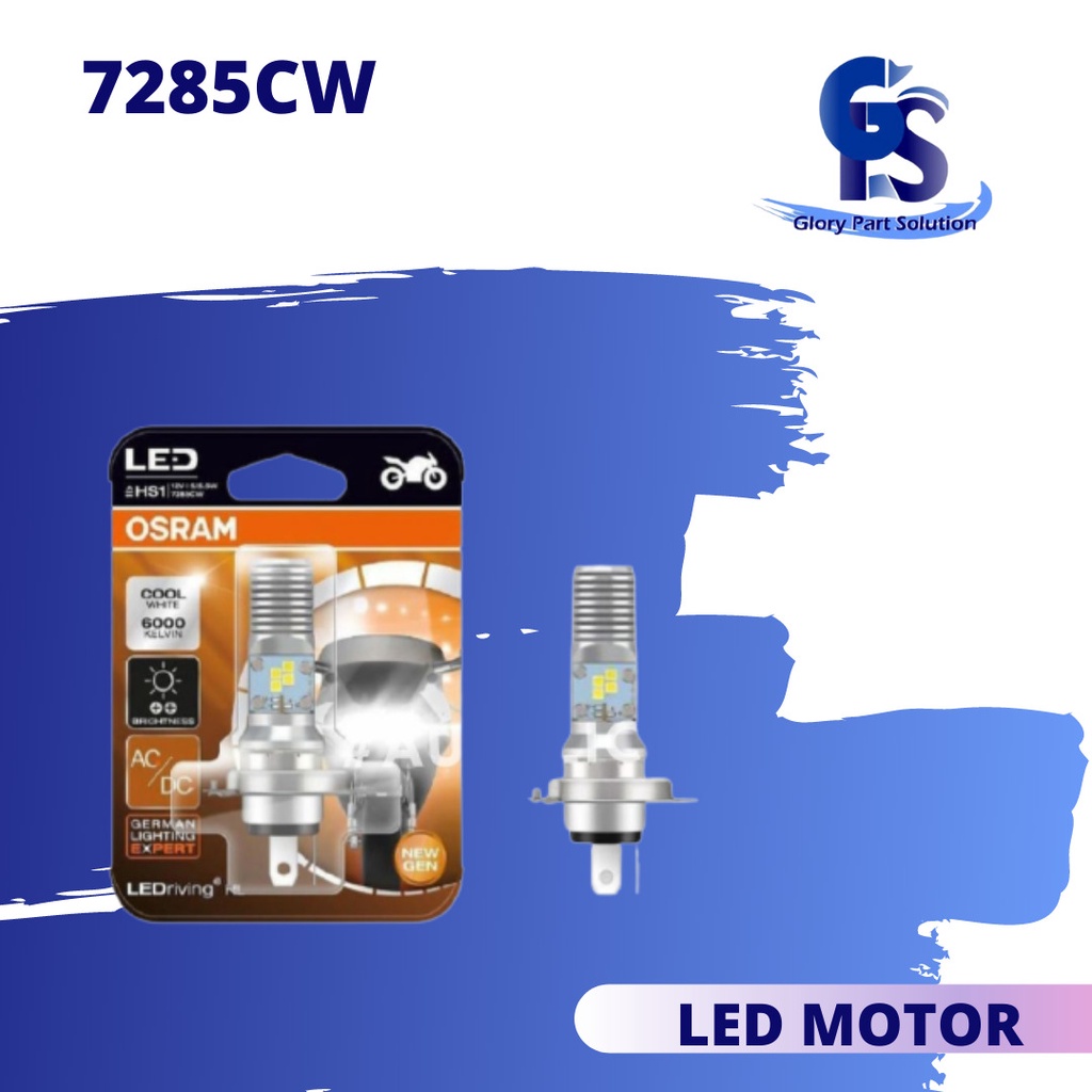 Bohlam Lampu Depan LED HS1 OSRAM Ninja R RR 150 Z250SL AC/DC 7285cw