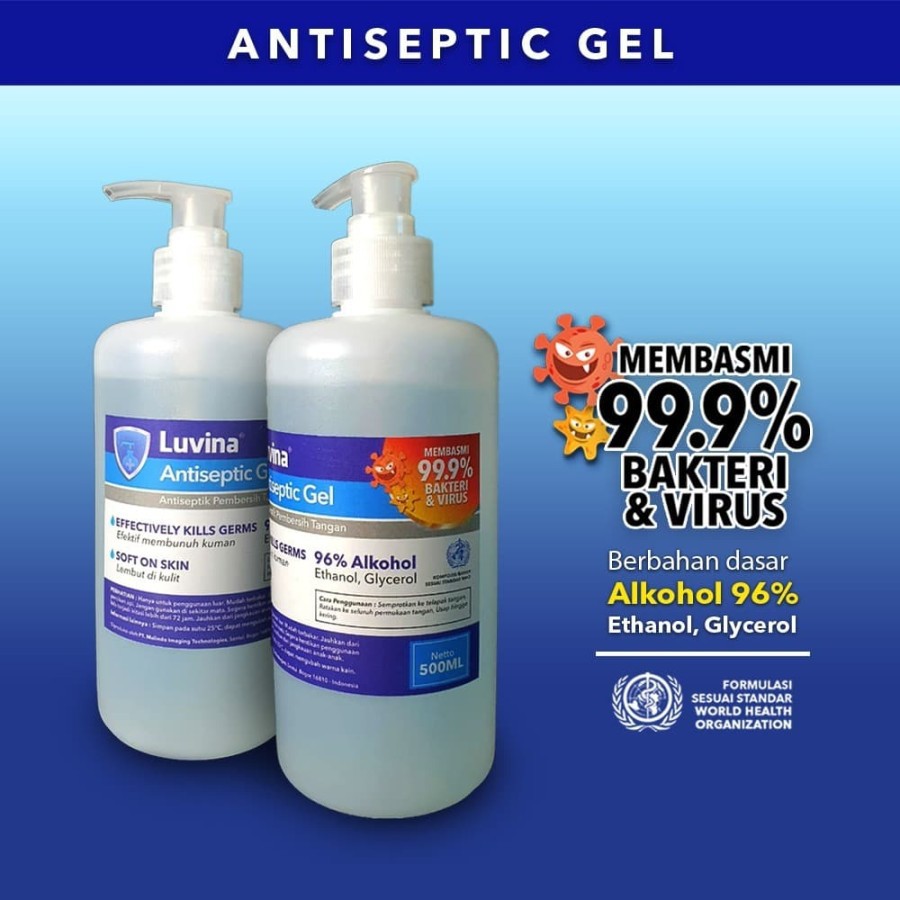 Hand Sanitizer Gel / Antiseptic Gel Pembunuh Bakteri dan Kuman 500 ml