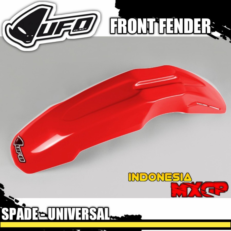 UFO SPADE UNIVERSAL FRONT FENDER COVER - SPAKBOR DEPAN SET ADVENTURE TRAIL - SUMO SUPERMOTO - MOTOCR