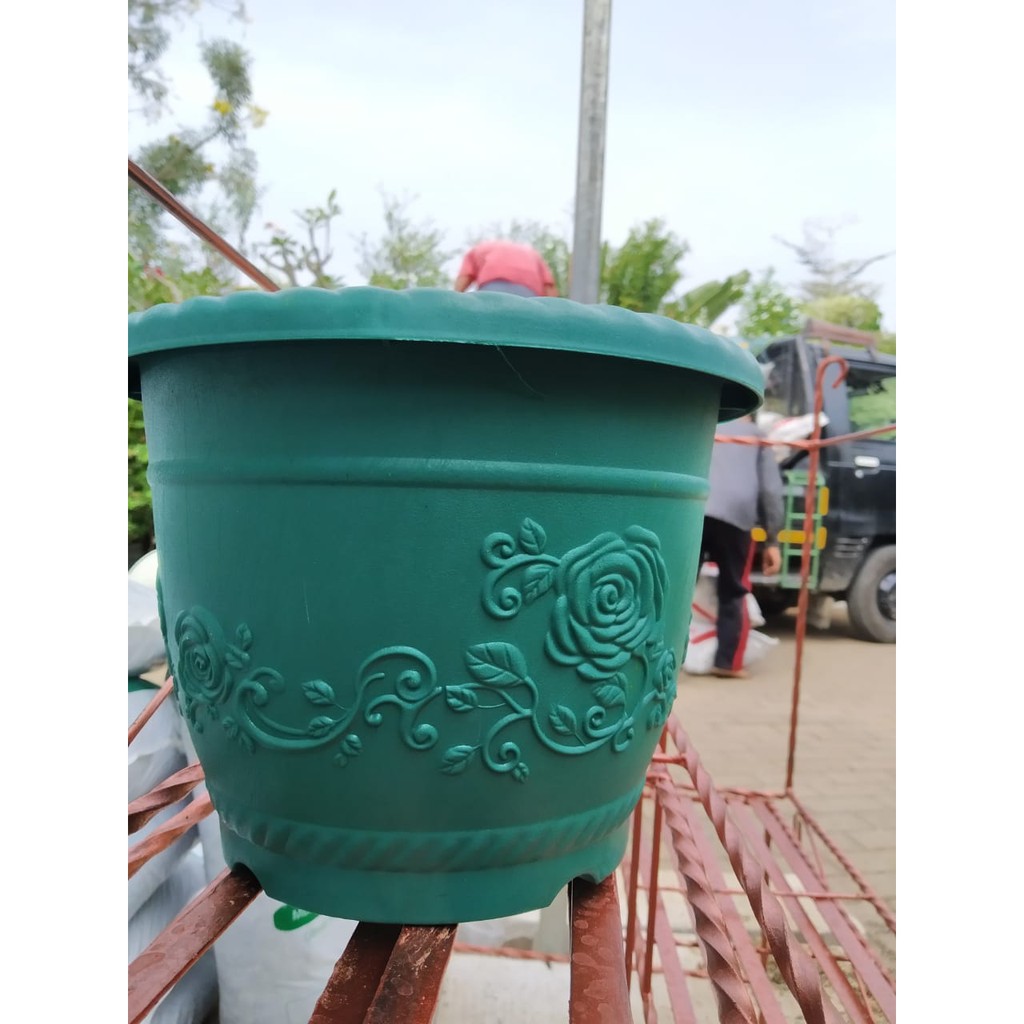 Pot bunga Glory Hijau 20 / pot plastik