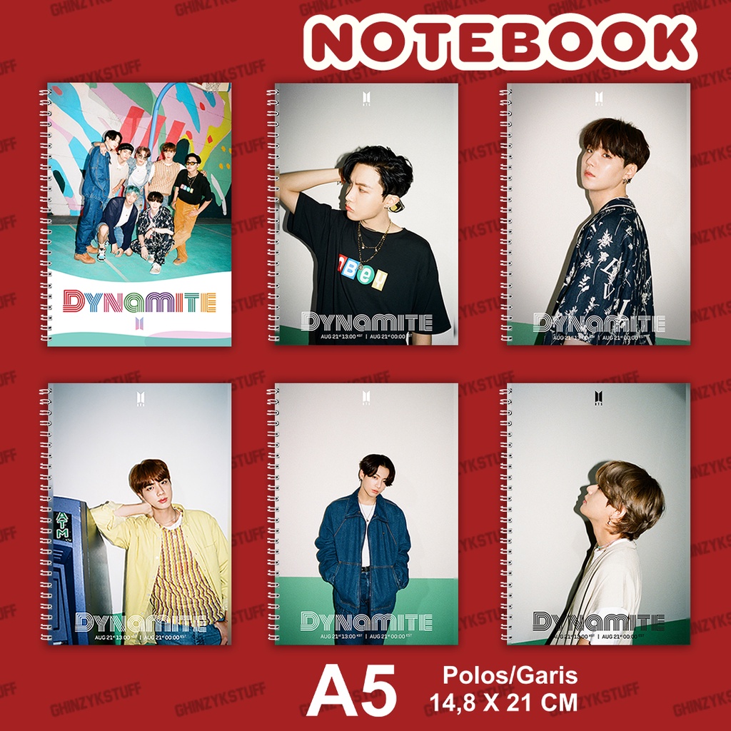 

Notebook KPOP BTS Dynamite Ukuran A5 14,6 cm x 21 cm