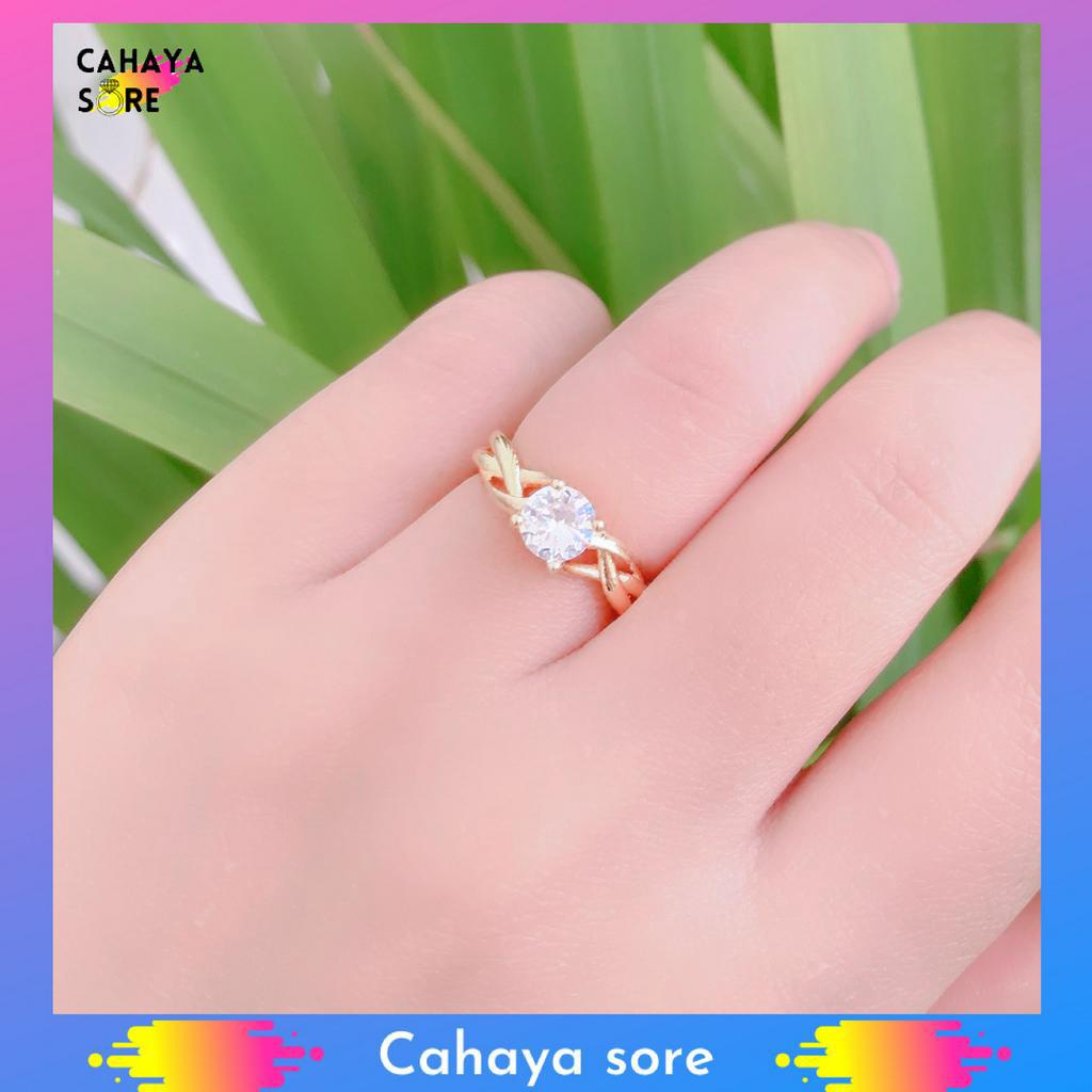 Cincin Xuping Gold Cincin Dewasa Model Cobra Lapis Warna Emas CD18