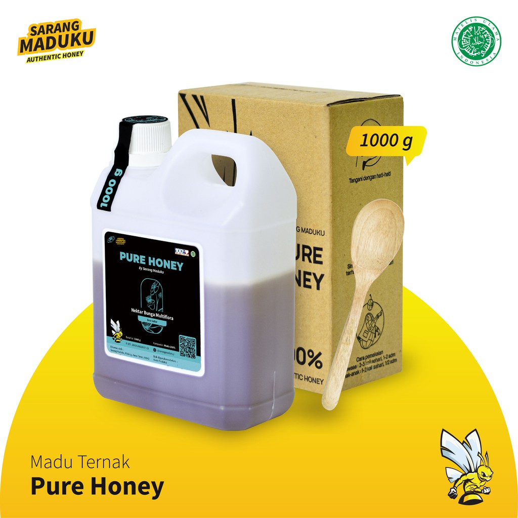 

Madu Murni Asli Nektar Bunga Raw Honey [500 mL, 1000 g]