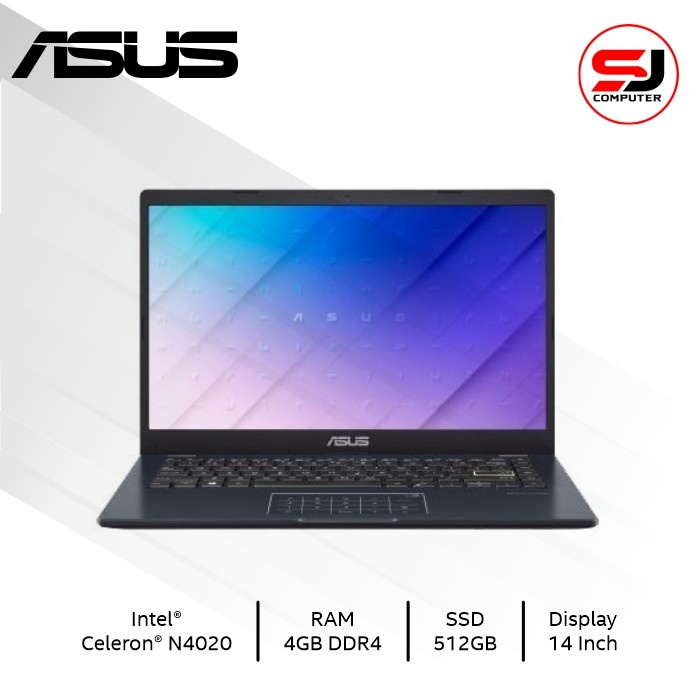 LAPTOP ASUS E410MA - INTEL N4020 DDR4 4GB 512GB SSD INTEL UHD 14&quot; W10