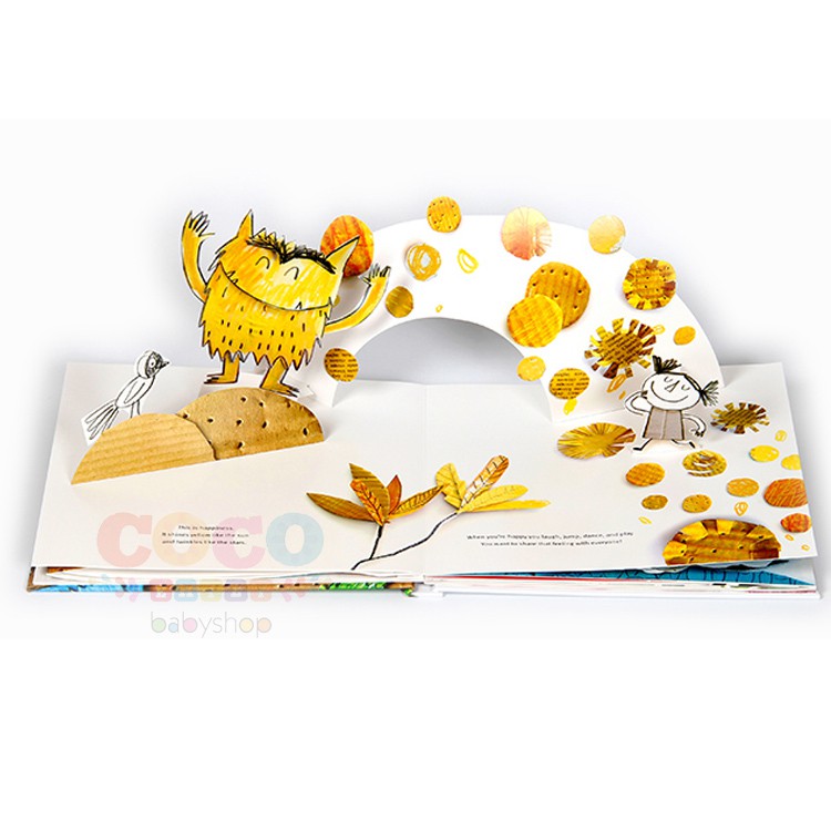 Buku Cerita Anak Pop Up 3D Board Book THE COLOR MONSTER Ready Stock