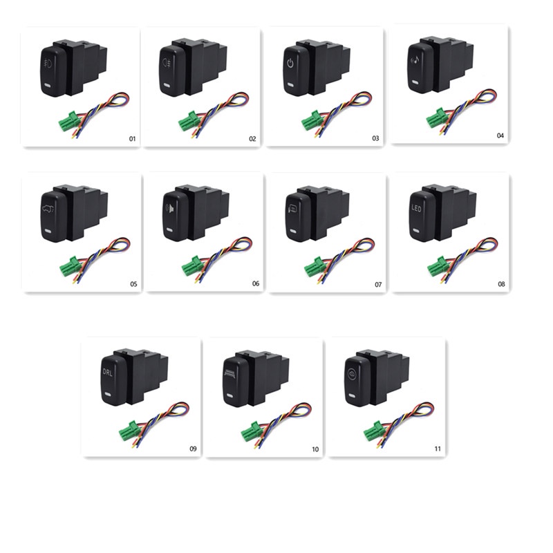 TK Car Power Supply Electronic Trunk Tailgate Automatic Headlight Switch Button For Mitsubishi Zinger Lancer Fortis