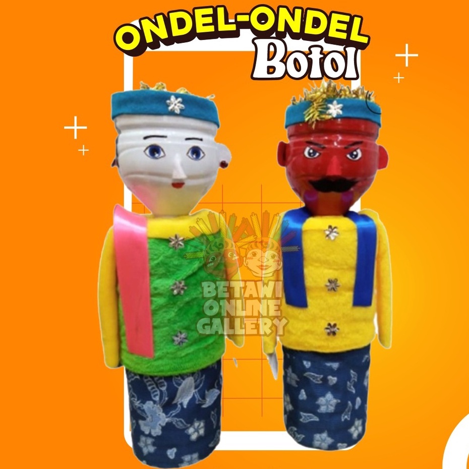 Mainan / Boneka Ondel-ondel bahan botol bekas