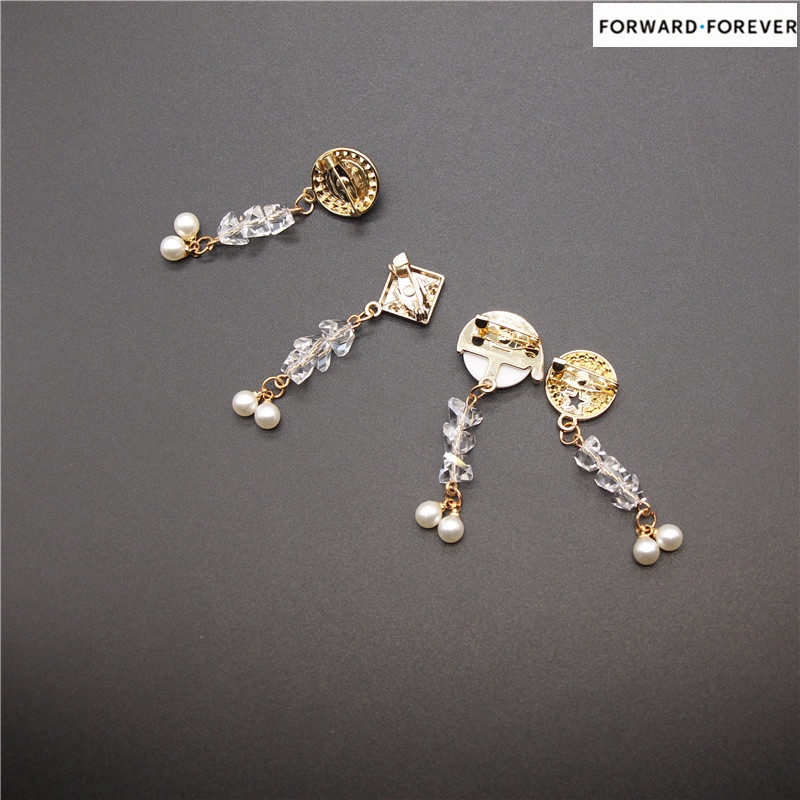 Fashion crystal pendant pearl brooch M70004