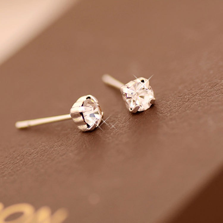 Anting Tusuk Kristal Geometri untuk Wanita