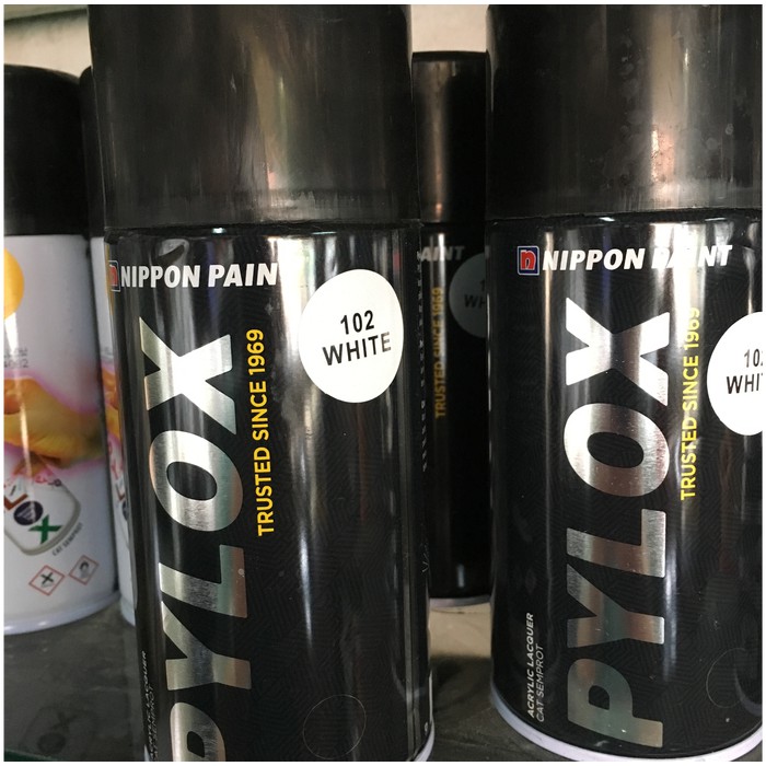 

PILOX PYLOX NIPPON PAINT CAT SEMPROT ACRYLIC AKRILIK 300 CC WARNA LENGKAP PUTIH HITAM BIRU KUNING