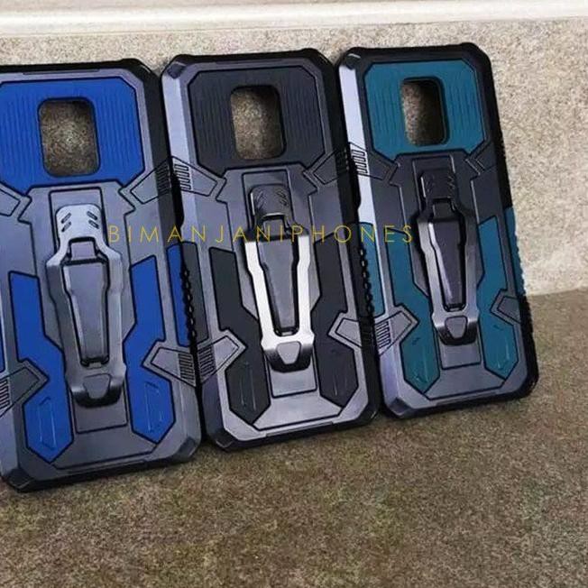 raCase Redmi Note 9 - Redmi Note 9 Pro Case Rugged Armor Kick Standing Belt Clip Pinggang ra Kode(A5