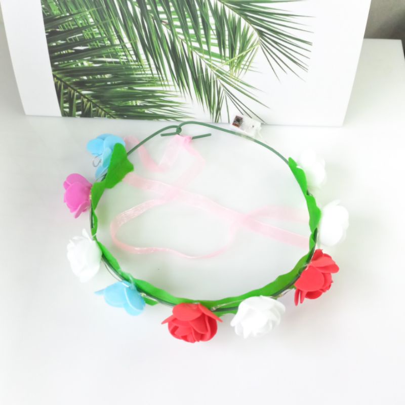 Flower Crown Led Bando Bunga Bandana Bunga Lampu
