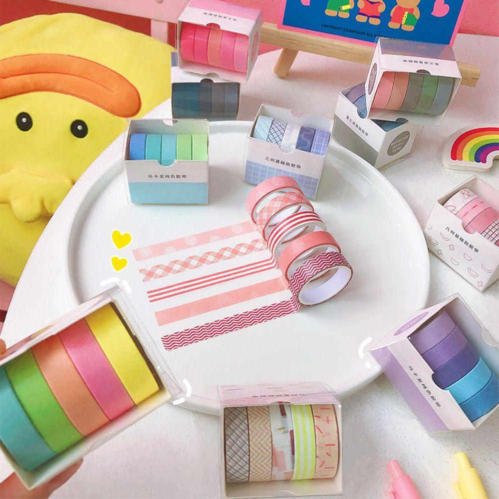 Populer Washi Tape Set Label DIY Dekorasi Scrapbooking Kartun Stiker