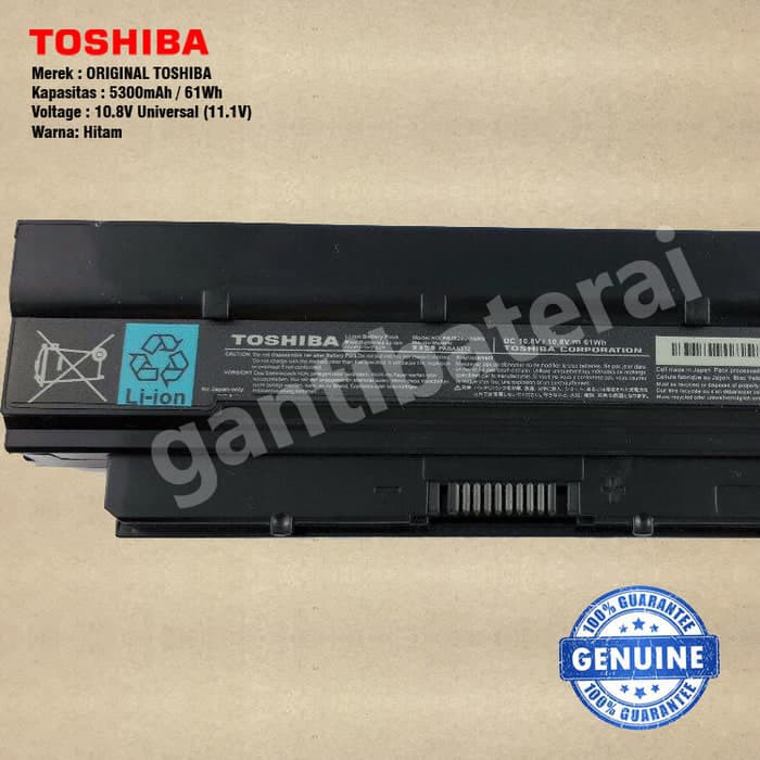 Original Baterai batre batu Toshiba NB510 NB520 NB200 T210 NB500 T215