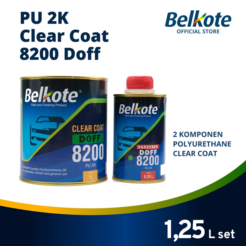 Jual Belkote Pu K Clear Coat Doff L Pernis Motor Varnish Mobil Cat Mobil