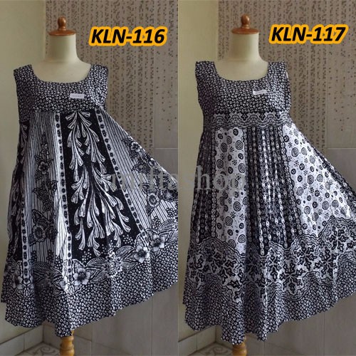 Daster Klok/Payung Tanpa Lengan Batik Solo EL9X