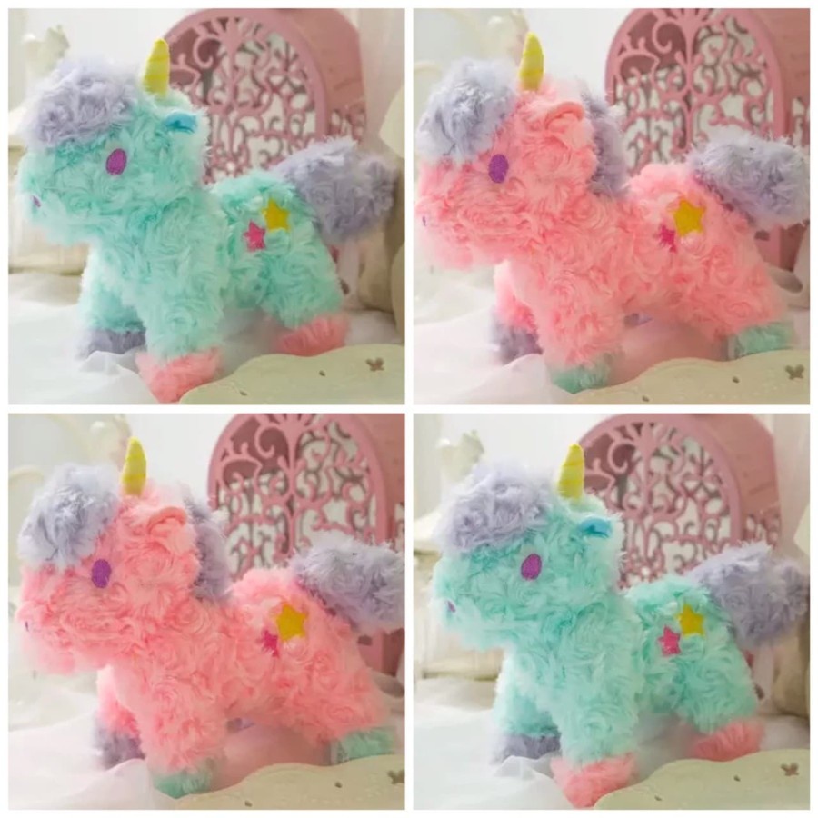 BONEKA KUDA PONY UNICORN PINK 20CM