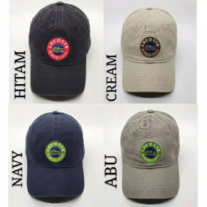 TOPI LOGO TENGAH LACOSTE ORIGINAL