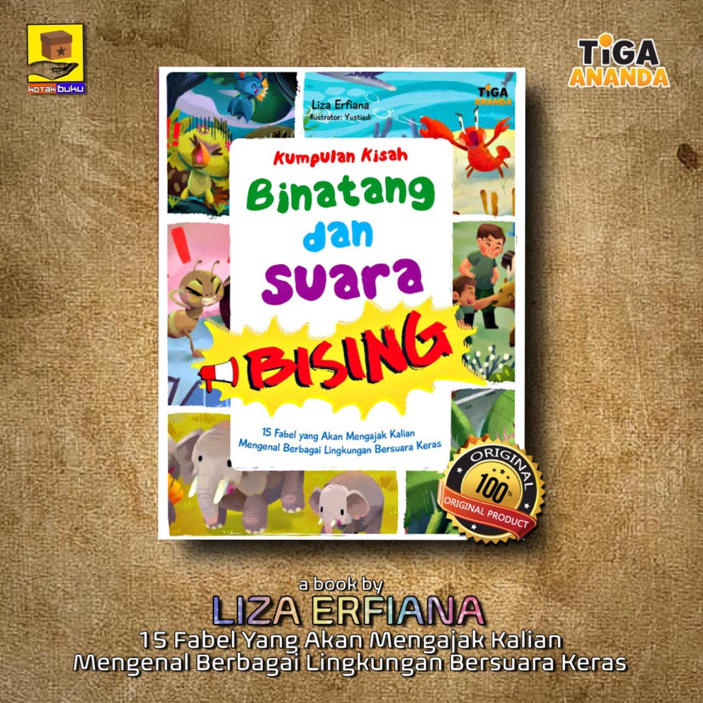 Buku Cerita Anak / Kumpulan Kisah Binatang dan Suara Bising / Buku Fabel Anak / Buku Anak TK PAUD / 