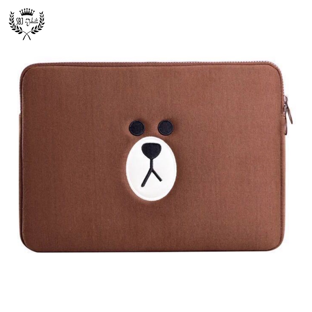 TAS SLEEVE LAPTOP TAS FOLDER Karakter Beruang PELINDUNG LAPTOP 15 INCH Pelindung Dokumen