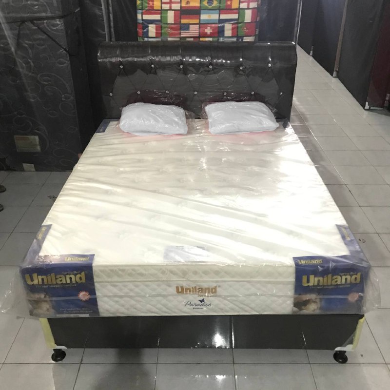 Kasur Springbed Set Uniland Paradise Plushtop KOMPLIT SET Divan CH