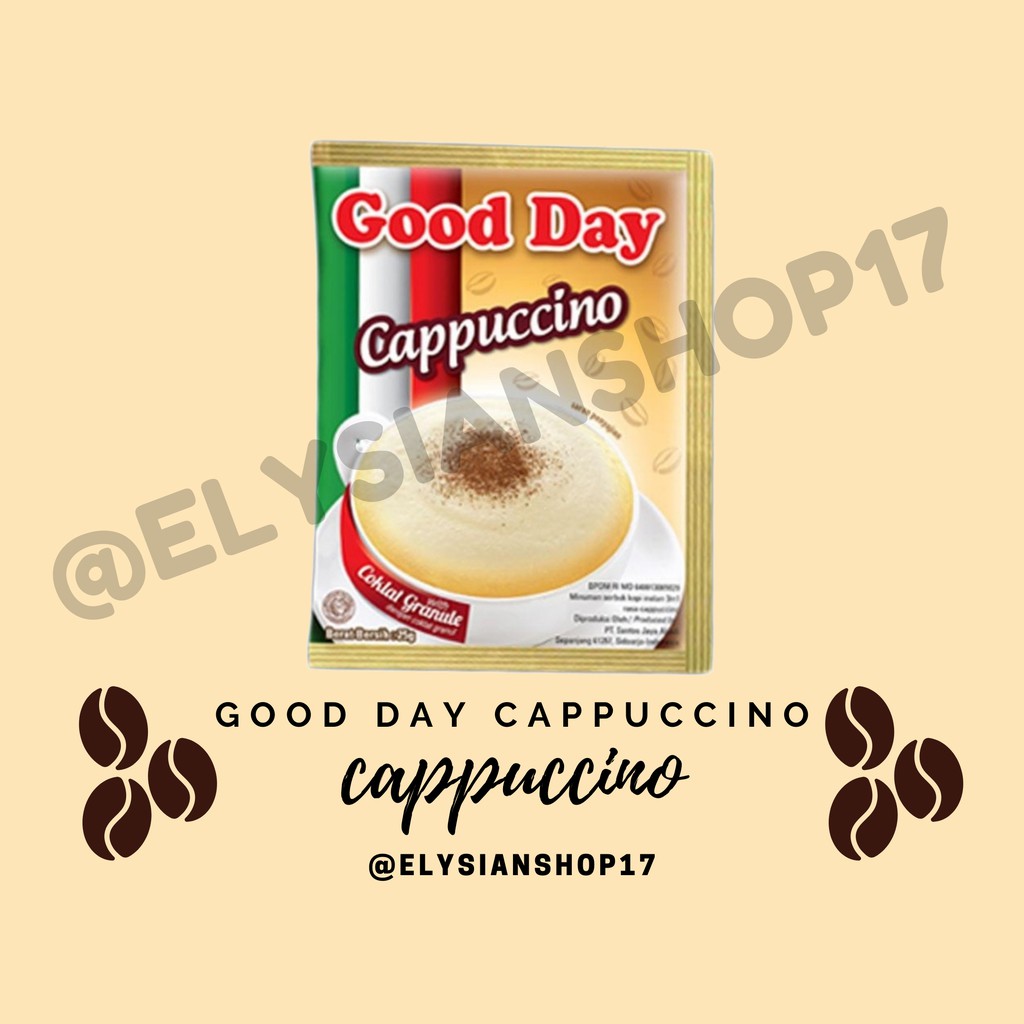 

Good Day Cappuccino 1 Renceng (10 Sachet)