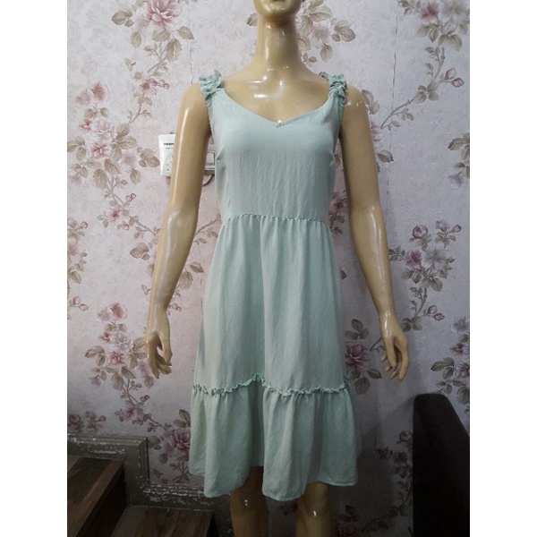 MIDI DRESS CASUAL BRANDED EXPORT TERMURAH