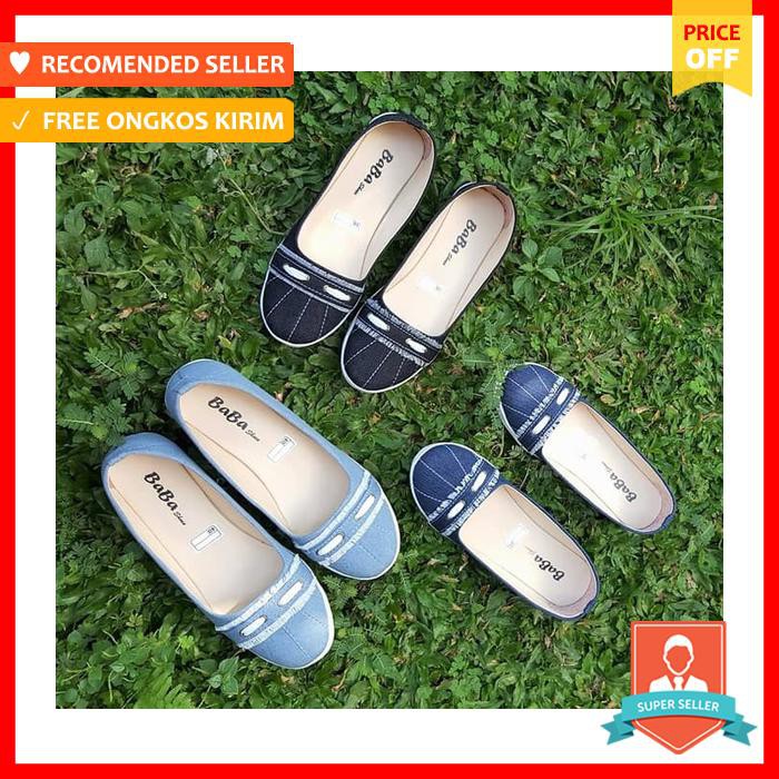 Sepatu Slip On Wanita Jeans A1 Biru, 37