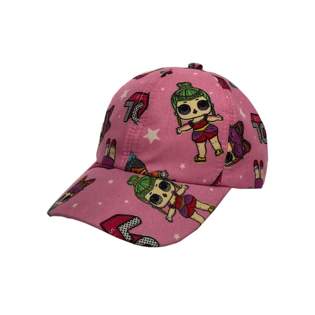 Topi Anak Sablon Sublim Karakter Lucu / Topi Anak Karakter / Arshila_fashion (TPA001)-Lol Baby Pink